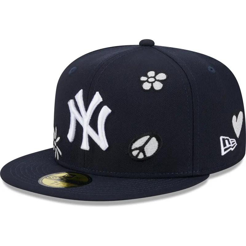 New Era Flat Brim Fifty Sunlight Pop New York Yankees Mlb Navy Blue