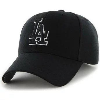 47 Brand Curved Brim Schwarz-Weiß Logo Los Angeles Dodgers MLB MVP Snapback Cap schwarz