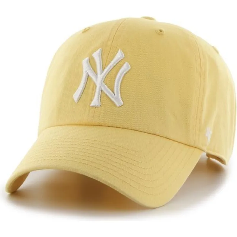 mutzen-gebogen-gelb-verstellbares-band-der-new-york-yankees-mlb-von-47-brand