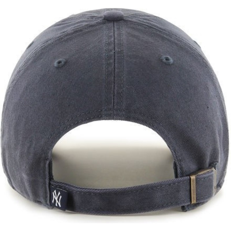 47-brand-curved-brim-graues-logo-new-york-yankees-mlb-clean-up-denim-cap-grau
