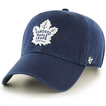 47 Brand Curved Brim Toronto Maple Leafs NHL Clean Up Cap marineblau