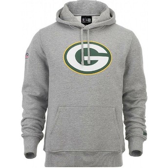 New Era Green Bay Packers NFL Pullover Hoodie Kapuzenpullover Sweatshirt grau