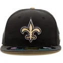 mutzen-flach-schwarz-angepasst-59fifty-authentic-on-field-game-der-new-orleans-saints-nfl-von-new-era