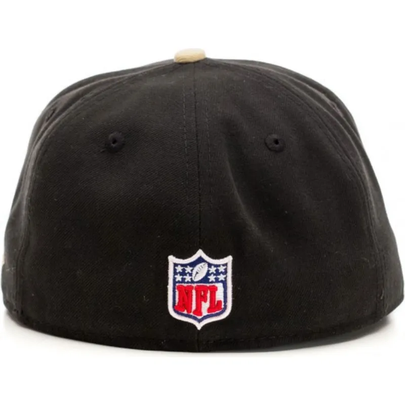 mutzen-flach-schwarz-angepasst-59fifty-authentic-on-field-game-der-new-orleans-saints-nfl-von-new-era