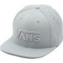 vans-flat-brim-script-logo-drop-v-snapback-cap-grau