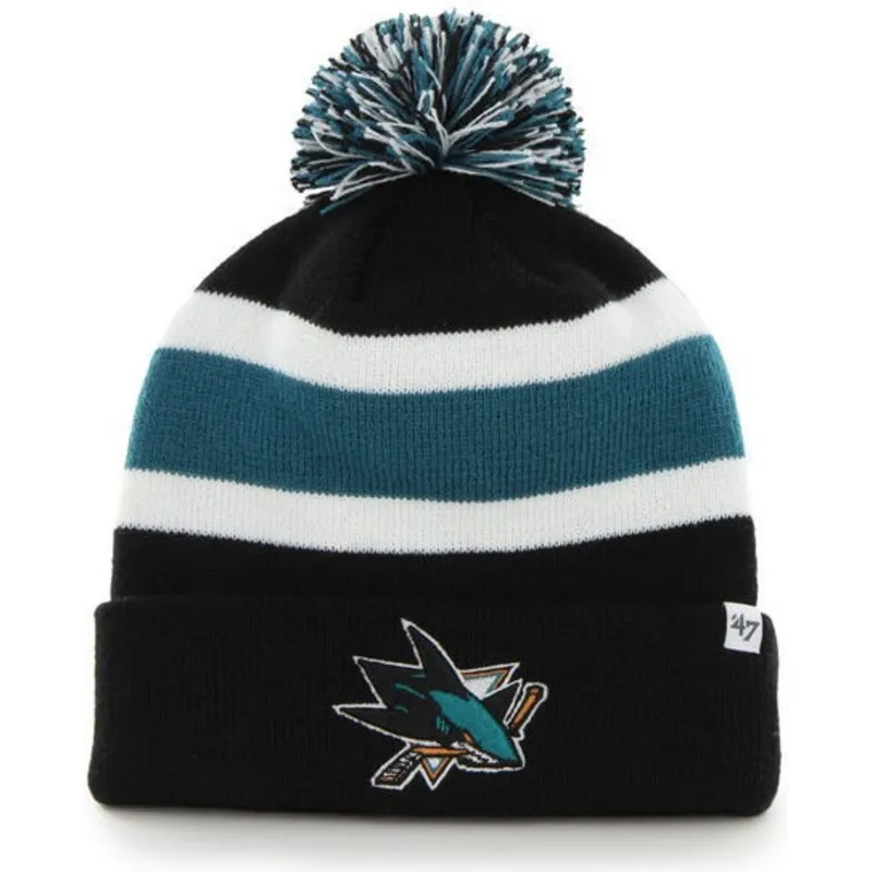 mutzen-pompon-schwarz-der-san-jose-sharks-nhl-von-47-brand mutzen-pompon-schwarz-der-san-jose-sharks-nhl-von-47-brand
