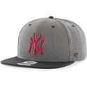 47-brand-flat-brim-new-york-yankees-rotes-logo-mlb-double-move-captain-snapback-cap-grau