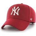 47-brand-mlb-mvp-new-york-yankees-snapback-kappe-mit-gebogenem-schirm-in-dunkelrot