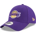 violette-verstellbare-curved-cap-9forty-the-league-der-los-angeles-lakers-nba-von-new-era