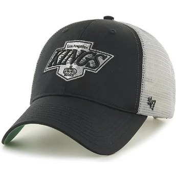 Schwarze und weiße Los Angeles Kings NHL MVP Branson Trucker-Kappe von 47 Brand