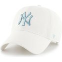 47-brand-curved-brim-blaues-logo-new-york-yankees-mlb-clean-up-cap-weiss