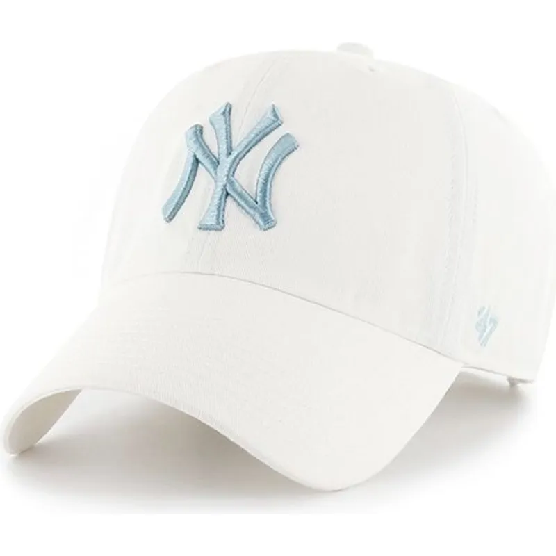 mutzen-gebogen-weiss-verstellbares-band-der-new-york-yankees-mlb-von-47-brand