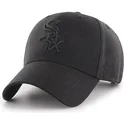 schwarze-gebogene-snapback-kappe-mit-schwarzem-chicago-white-sox-mlb-mvp-logo-von-47-brand