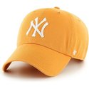 47-brand-curved-brim-new-york-yankees-clean-up-cap-gelb