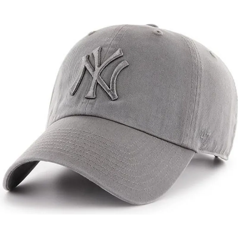 mutzen-gebogen-grau-verstellbares-band-der-new-york-yankees-mlb-von-47-brand