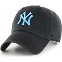 47-brand-curved-brim-blaues-logo-new-york-yankees-mlb-clean-up-cap-schwarz