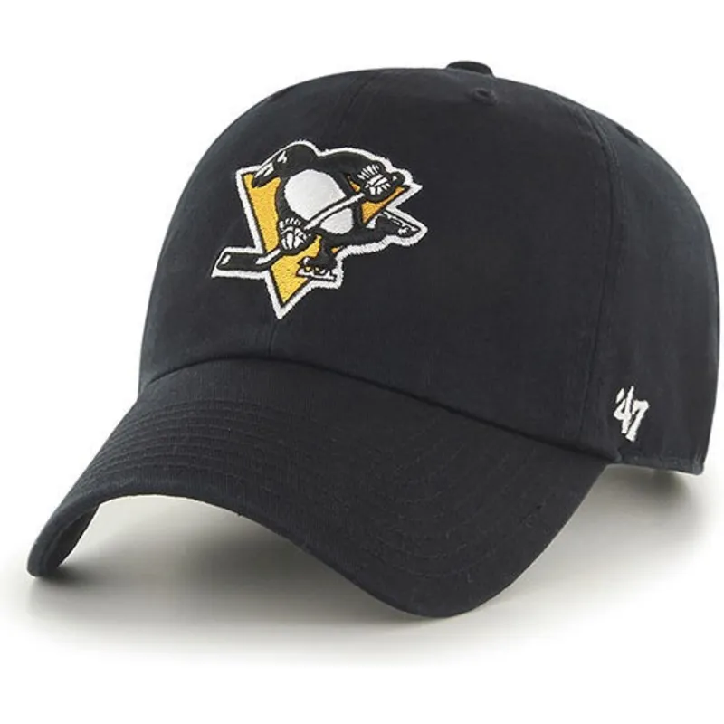 mutzen-gebogen-schwarz-verstellbares-band-der-pittsburgh-penguins-nhl-von-47-brand