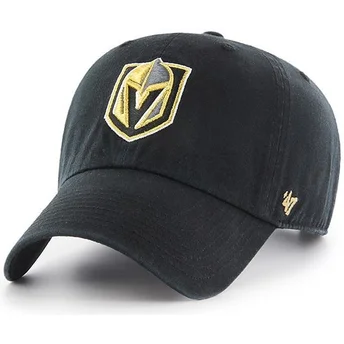 Schwarze Curved Cap der Vegas Golden Knights NHL Clean Up von 47 Brand