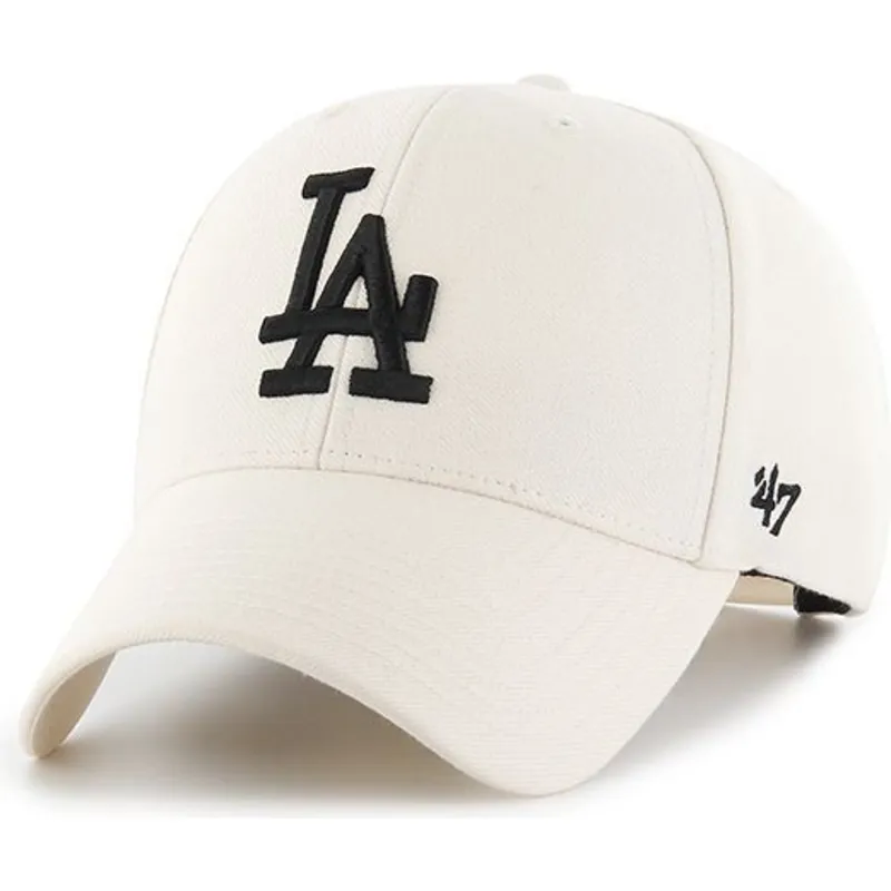 mutzen-gebogen-creme-snapback-der-los-angeles-dodgers-mlb-von-47-brand