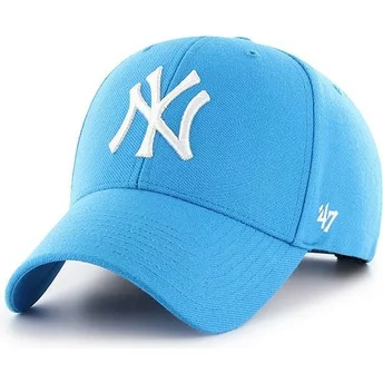 47 Brand Curved Brim New York Yankees MLB MVP Glacier Snapback Cap blau 