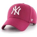 47-brand-curved-brim-new-york-yankees-mlb-mvp-galaxy-snapback-cap-pink