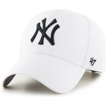 47 Brand Curved Brim New York Yankees MLB MVP Snapback Cap weiß