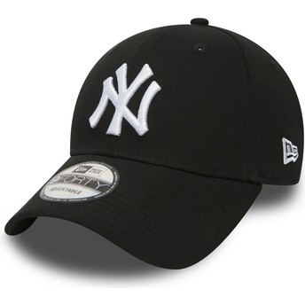 New Era Curved Brim 9FORTY Essential New York Yankees MLB Adjustable Cap schwarz
