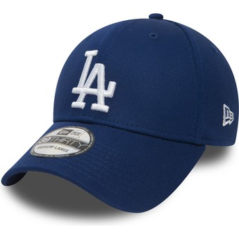 New Era Curved Brim 39THIRTY Essential Los Angeles Dodgers MLB Fitted Cap blau