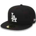 schwarze-enganliegende-59fifty-essential-flatcap-der-los-angeles-dodgers-mlb-von-new-era