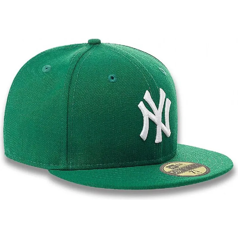mutzen-flach-grun-angepasst-59fifty-essential-der-new-york-yankees-mlb-von-new-era