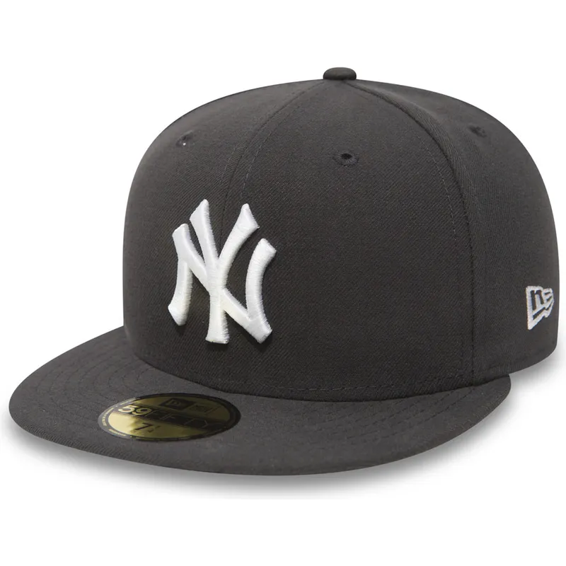 flache-steingraue-angepasste-59fifty-essential-kappe-der-new-york-yankees-mlb-von-new-era