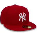 new-era-mlb-new-york-yankees-59fifty-essential-rote-flache-kappe