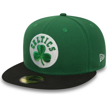 New Era Flat Brim 59FIFTY Essential Boston Celtics NBA Fitted Cap grün