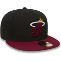 mutzen-flach-schwarz-angepasst-59fifty-essential-der-miami-heat-nba-von-new-era
