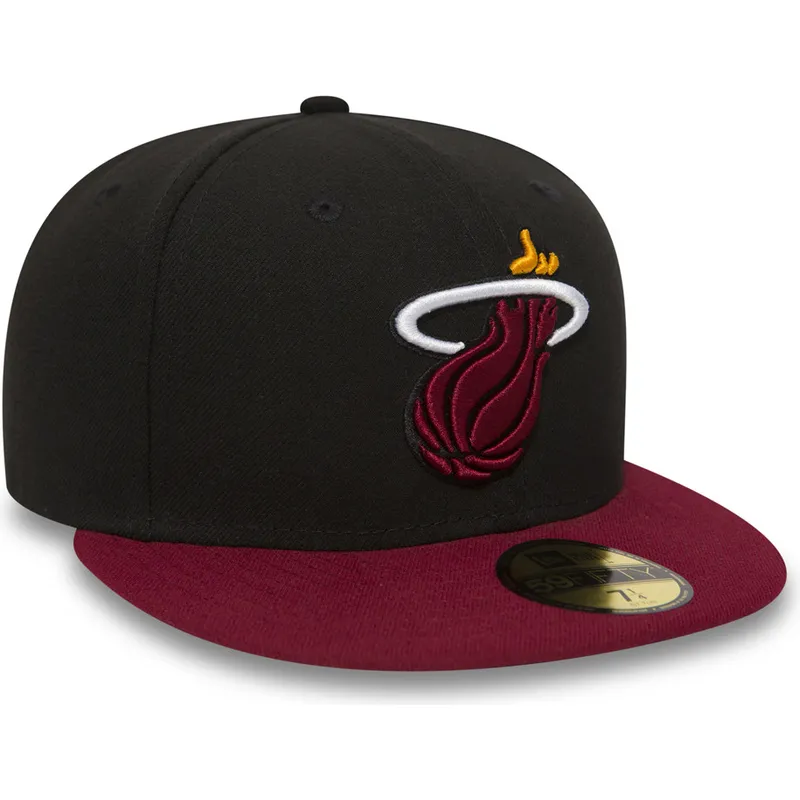 mutzen-flach-schwarz-angepasst-59fifty-essential-der-miami-heat-nba-von-new-era