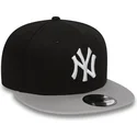 mutzen-flach-schwarz-snapback-ajustable-9fifty-cotton-block-der-new-york-yankees-mlb-von-new-era