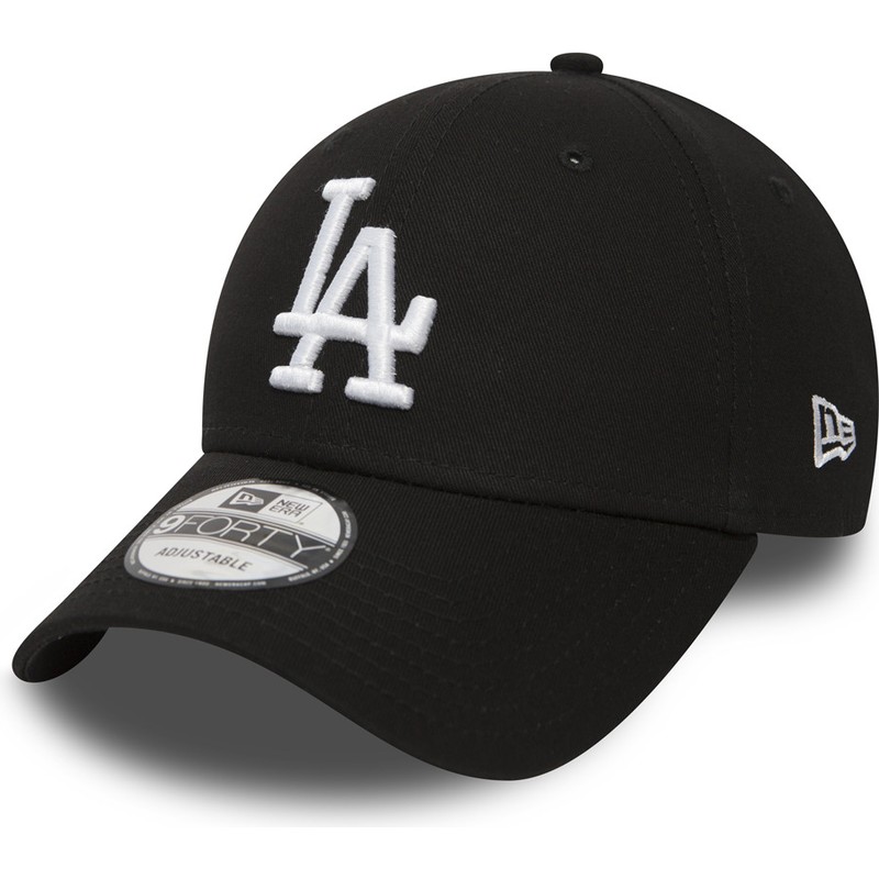 new-era-curved-brim-9forty-essential-los-angeles-dodgers-mlb-adjustable-cap-schwarz