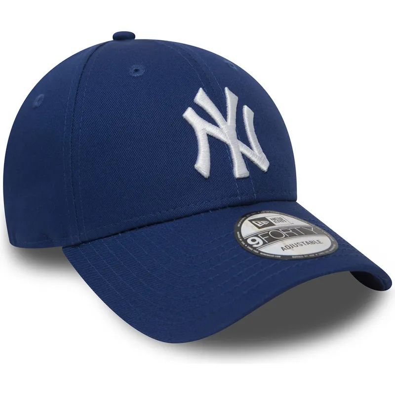 blaue-verstellbare-curved-cap-9forty-essential-der-new-york-yankees-mlb-von-new-era