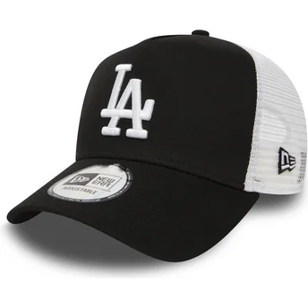 schwarze-trucker-kappe-clean-a-frame-los-angeles-dodgers-mlb-von-new-era