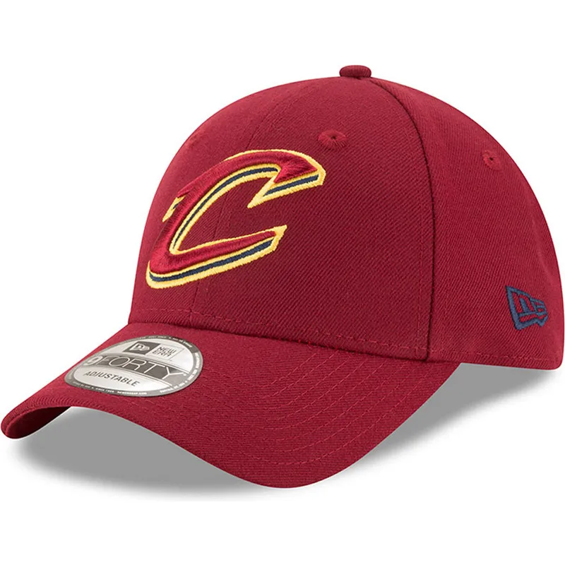 mutzen-gebogen-rot-verstellbares-band-9forty-the-league-der-cleveland-cavaliers-nba-von-new-era