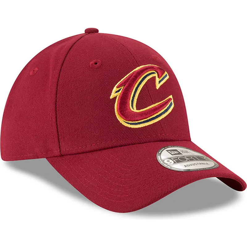 mutzen-gebogen-rot-verstellbares-band-9forty-the-league-der-cleveland-cavaliers-nba-von-new-era
