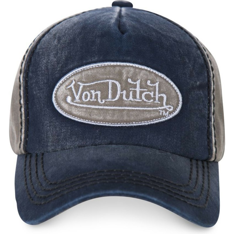 von-dutch-curved-brim-ilan01-adjustable-cap-marineblau-und-grau