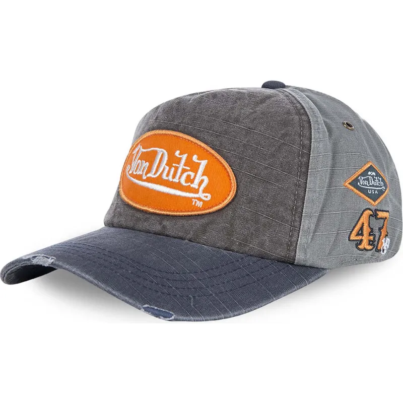 graue-verstellbare-curved-cap-jackgm-von-von-dutch