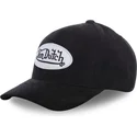 verstellbare-schwarze-kappe-mit-gebogenem-schirm-suede7-von-von-dutch