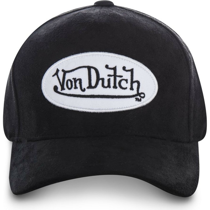 von-dutch-curved-brim-suede7-adjustable-cap-schwarz