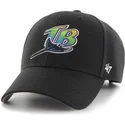 mutzen-gebogen-schwarz-verstellbares-band-der-tampa-bay-rays-mlb-von-47-brand