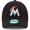 schwarze-verstellbare-9forty-kappe-the-league-der-miami-marlins-mlb-von-new-era