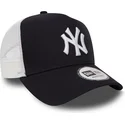 trucker-cap-marineblau-clean-a-frame-2-von-new-york-yankees-mlb-von-new-era
