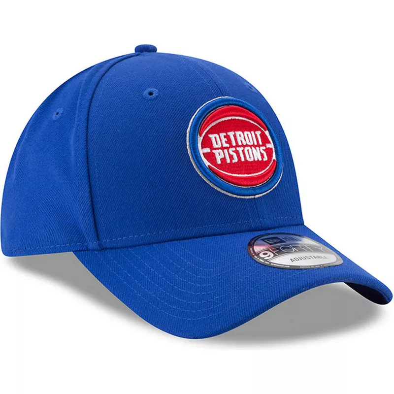 new-era-curved-brim-9forty-the-league-detroit-pistons-nba-adjustable-cap-blau