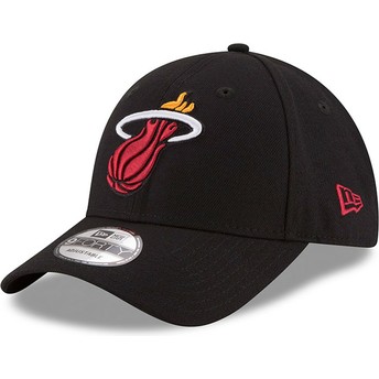 New Era Curved Brim 9FORTY The League Miami Heat NBA Adjustable Cap schwarz